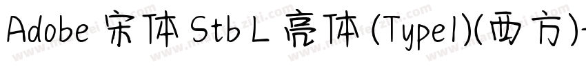 Adobe 宋体 Stb L 亮体 (Type1)(西方)字体转换